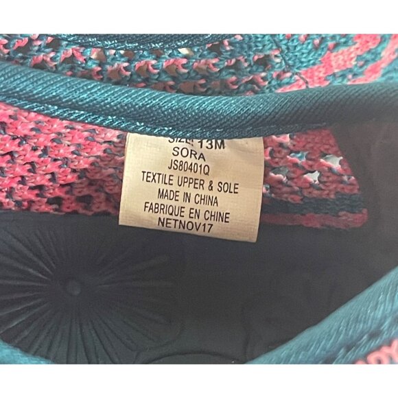 Jambu Sora Knit Mary Jane Mesh Shoes Girls Youth 13M Water Ready Pink Teal - Picture 4 of 8